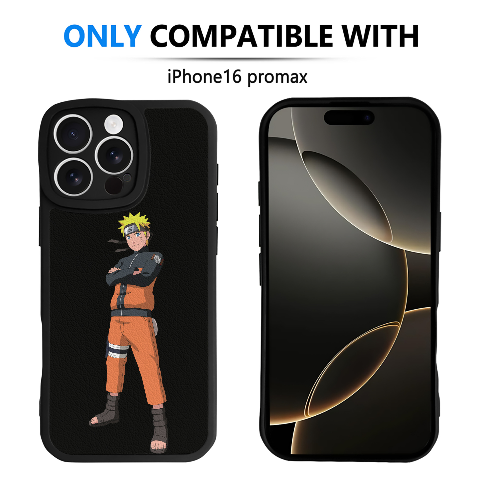 （画像用） NARUTO -ナルト- うずまき ナルト Uzumaki Naruto 【iPhone 16シリーズ対応】シリコンスマホケース（レザー調） 材質：シリコン